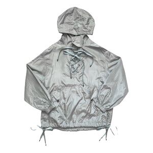 Bottega Veneta Blue Hooded Jacket Anorak / windbreaker pullover